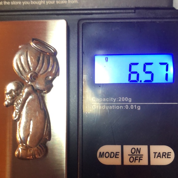 Precious Moments 925 Sterling Angel Brooch Marked PMI Mexico - Picture 4 of 5